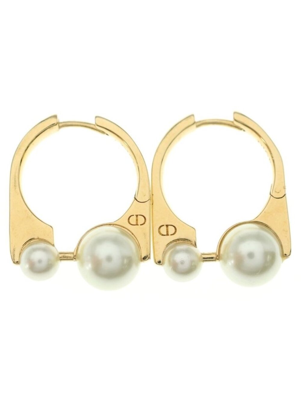 Dior Tribales New Look Faux Pearl Earrings Gold